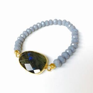 Labradorite Multifaceted Pendant Bracelet NWT